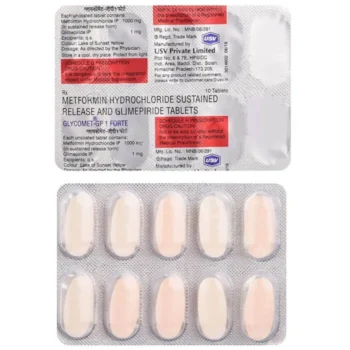 Glycomet-GP 1 Forte (Metformin/Glimepiride)