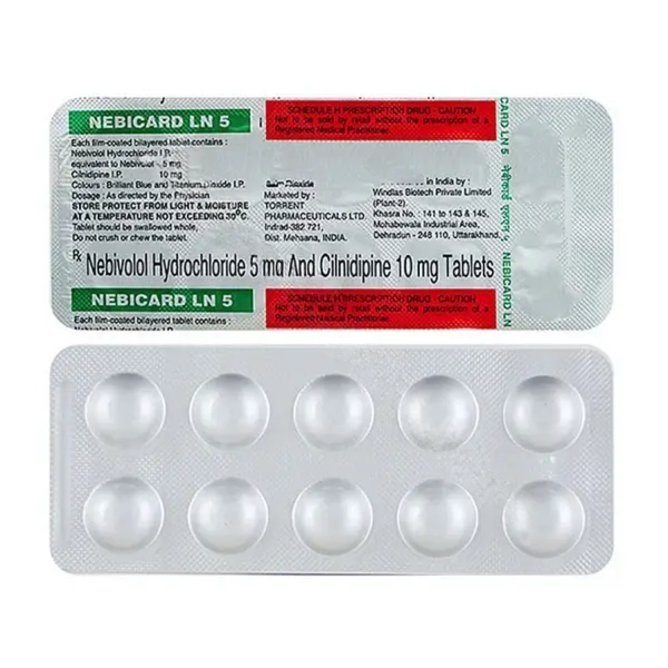 Nebicard-LN-5Mg-Cilnidipine-10Mg-Strip