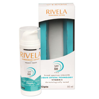 Rivela SPF 50 Sunscreen Lotion (Vitamin E)